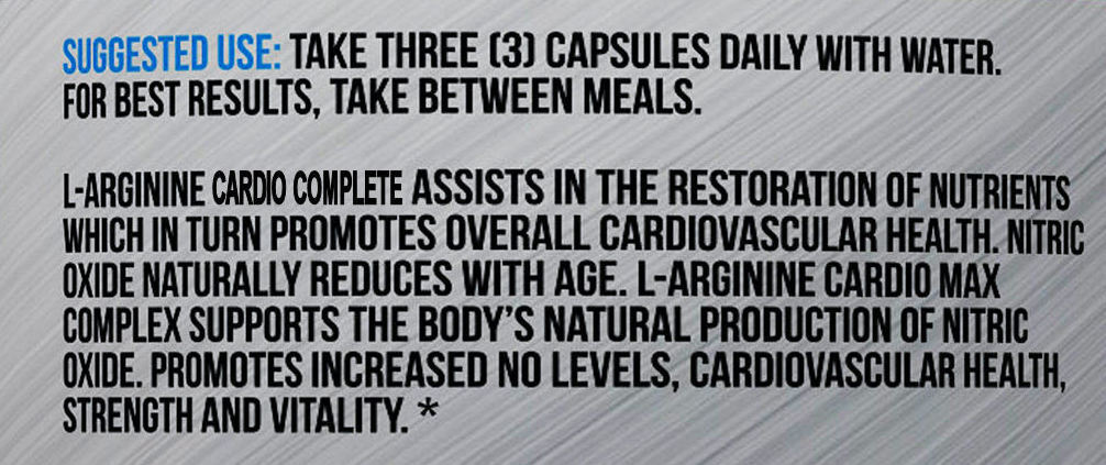 Two Pack Cardio Complete Nitric Oxide Booster 180 Caps Multi-Ingredient Formula!
