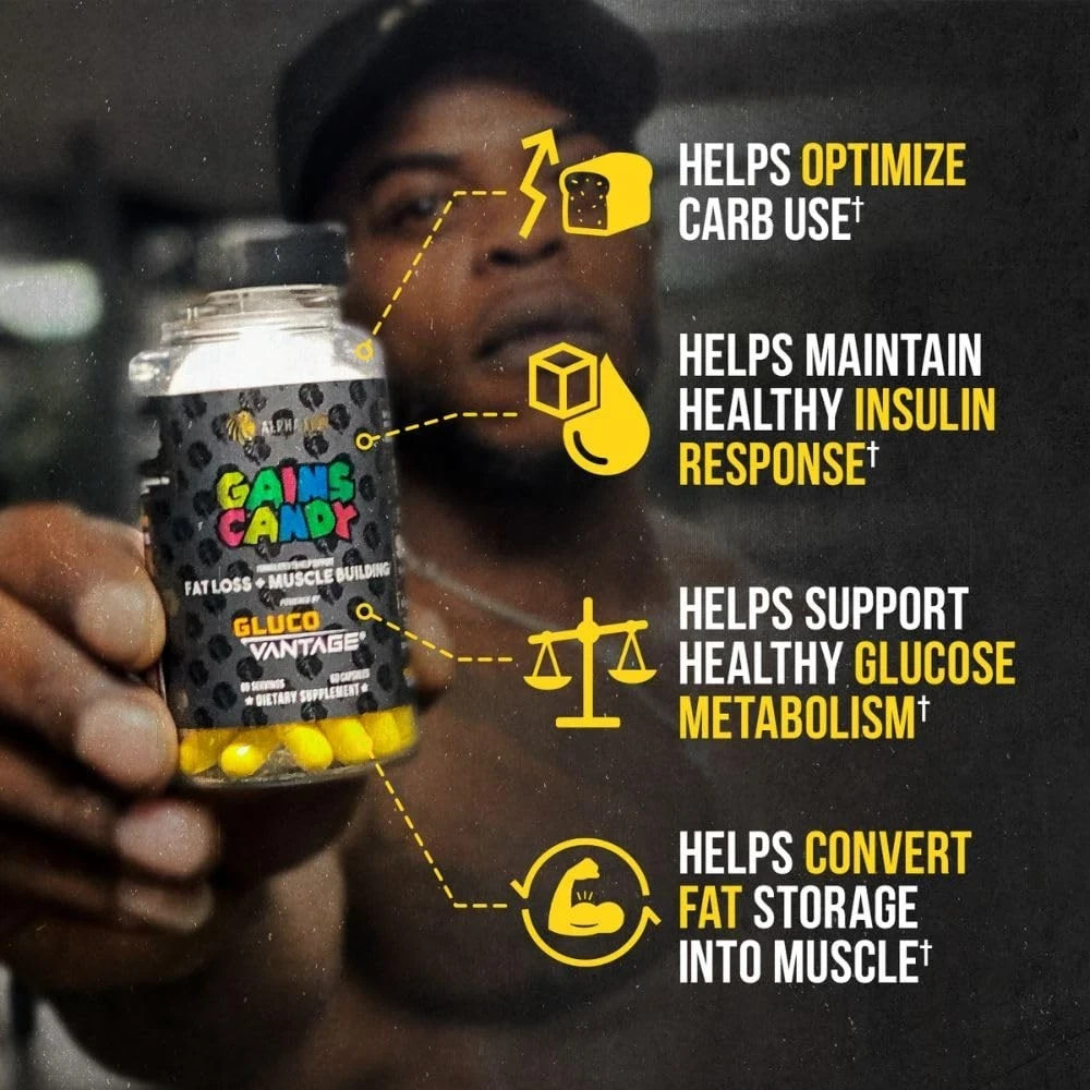 ALPHA LION Gains Candy, Supplement Pills That Support Weight Loss, Muscle Bui…
