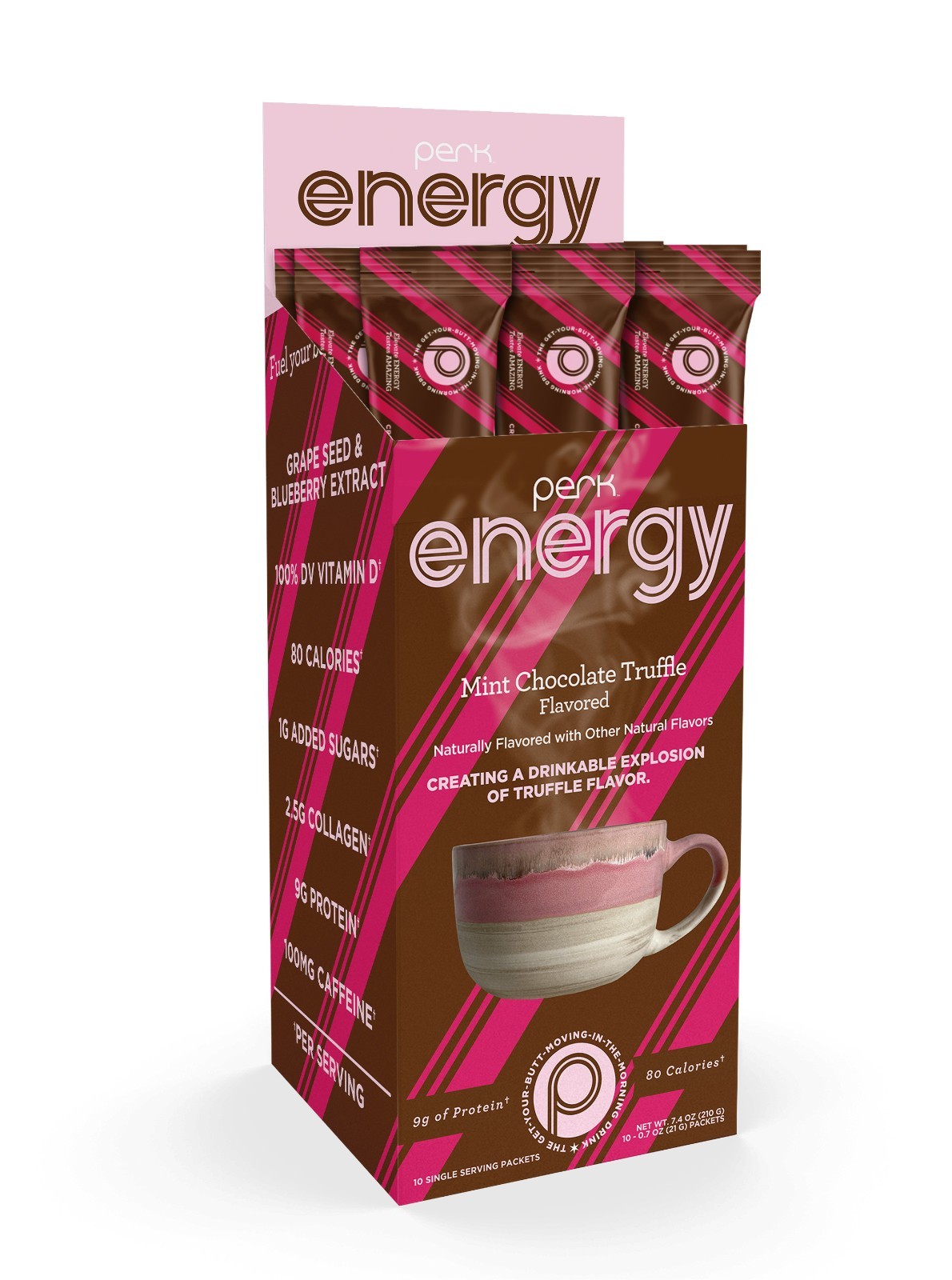 Perk Energy Drink Mix (Mint Chocolate Truffle) 10 Stick Packs