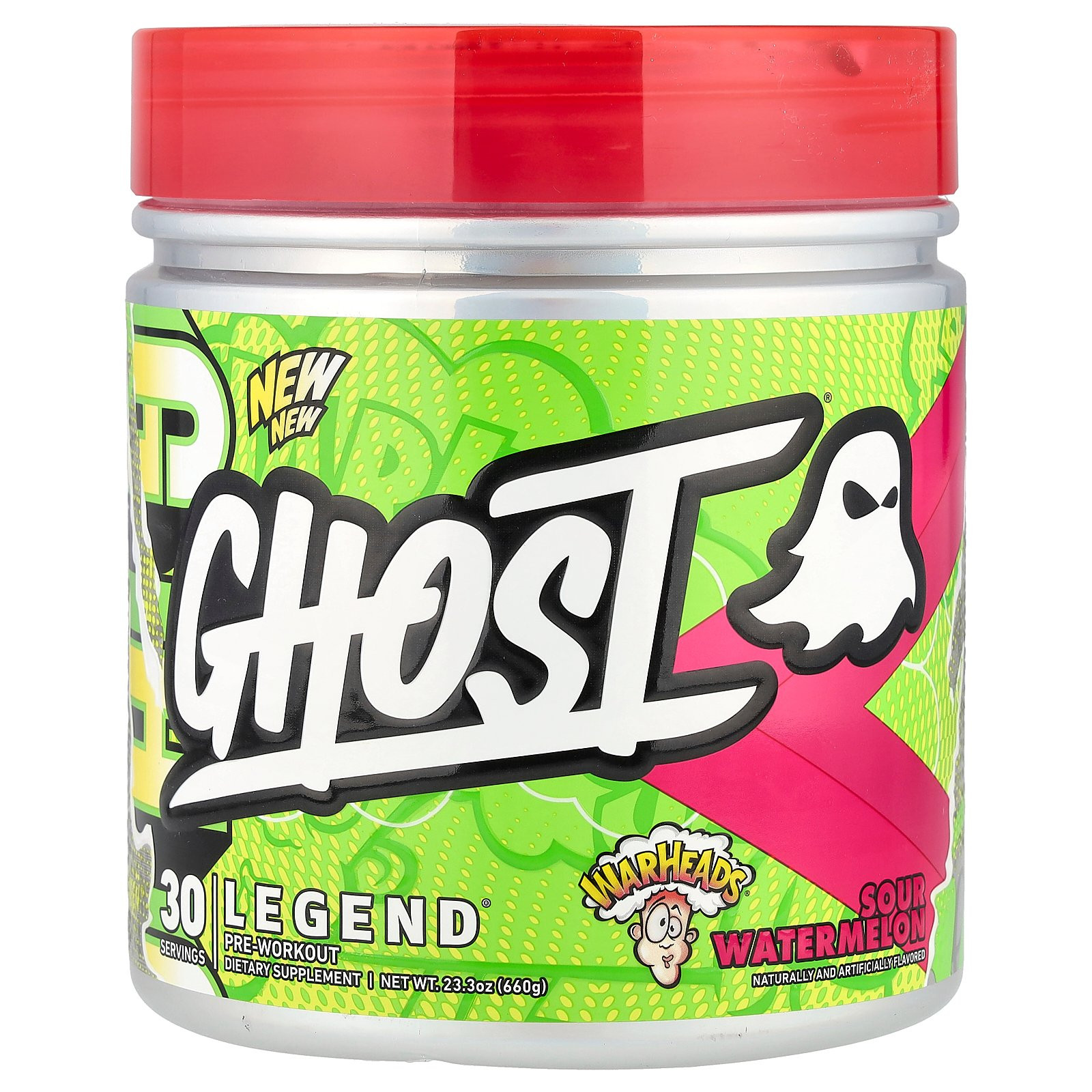 Legend® Pre-Workout, Warheads® Sour Watermelon, 23.3 oz (660 g)