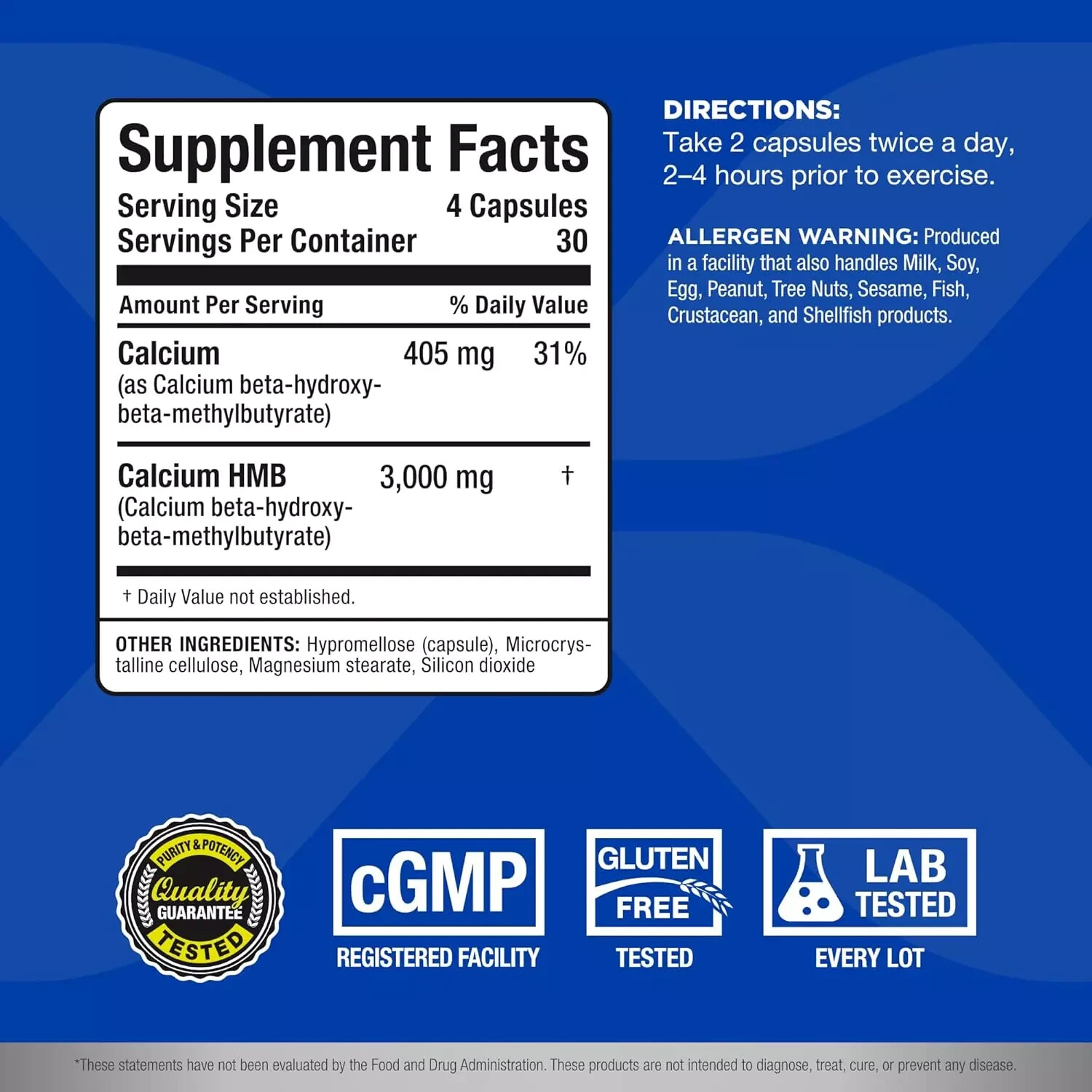 ALLMAX HMB 3000 120 Veggie Capsules – Supports Muscle Strength exp 05/26