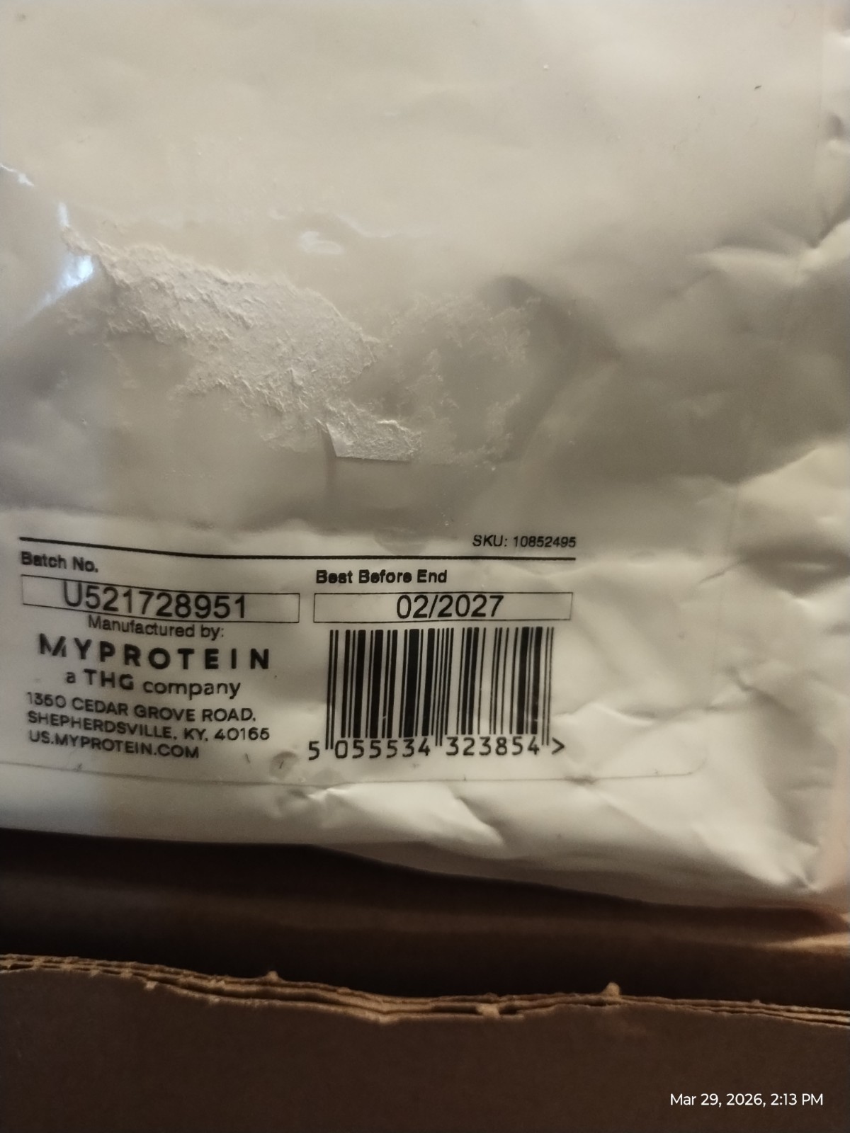 MyProtein Impact Whey Isolate 2.2 Lbs Chocolate Milkshake Exp 2/2027 New 120 Cal