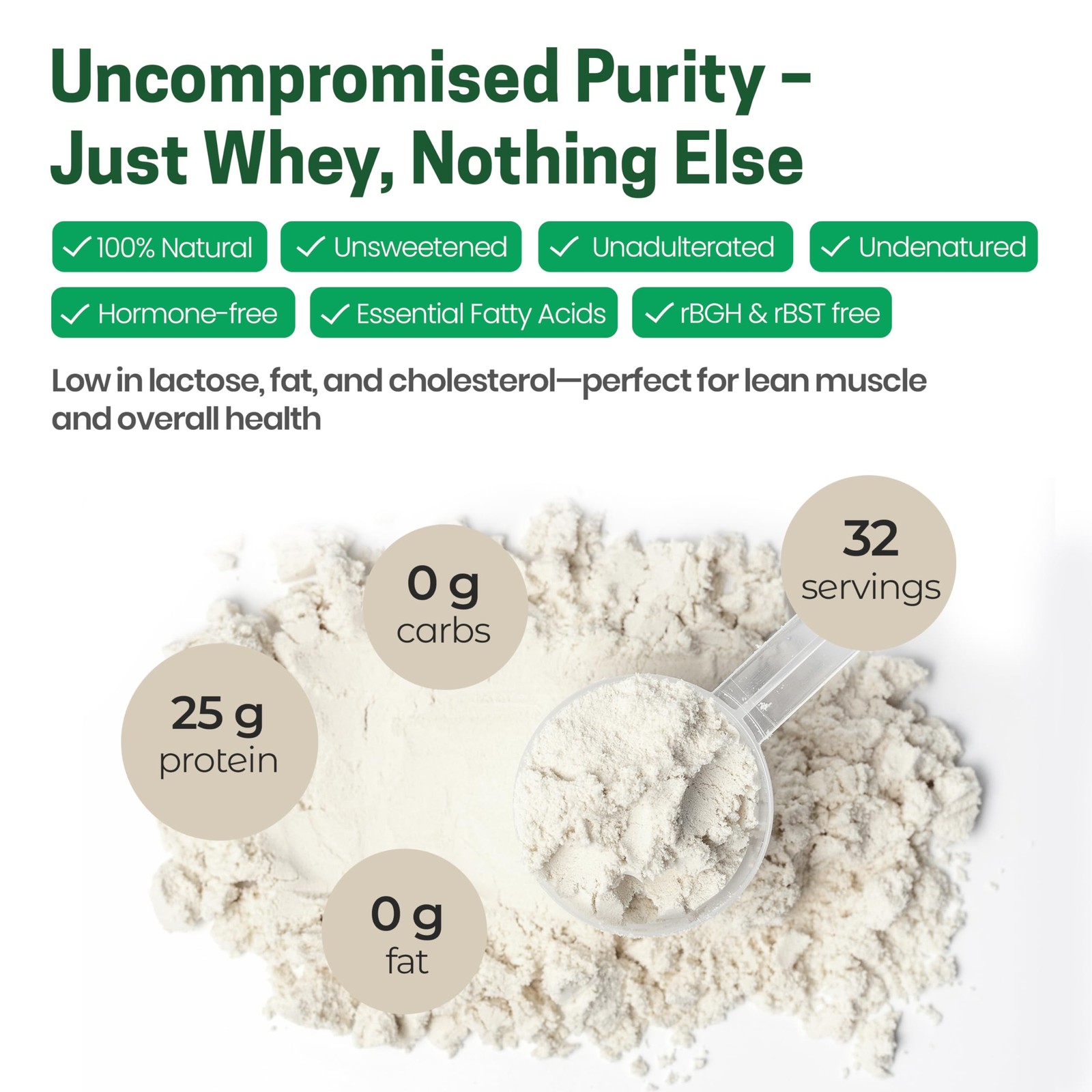 Z Natural Foods Ultra Whey Protein Isolate Powder – Pure, Unflavored, Unsweetene