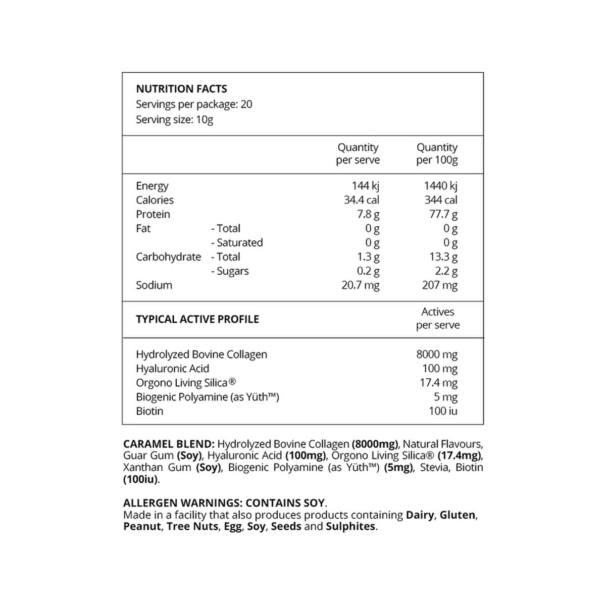 New Before You Speak Collagen Complex Caramel 200g