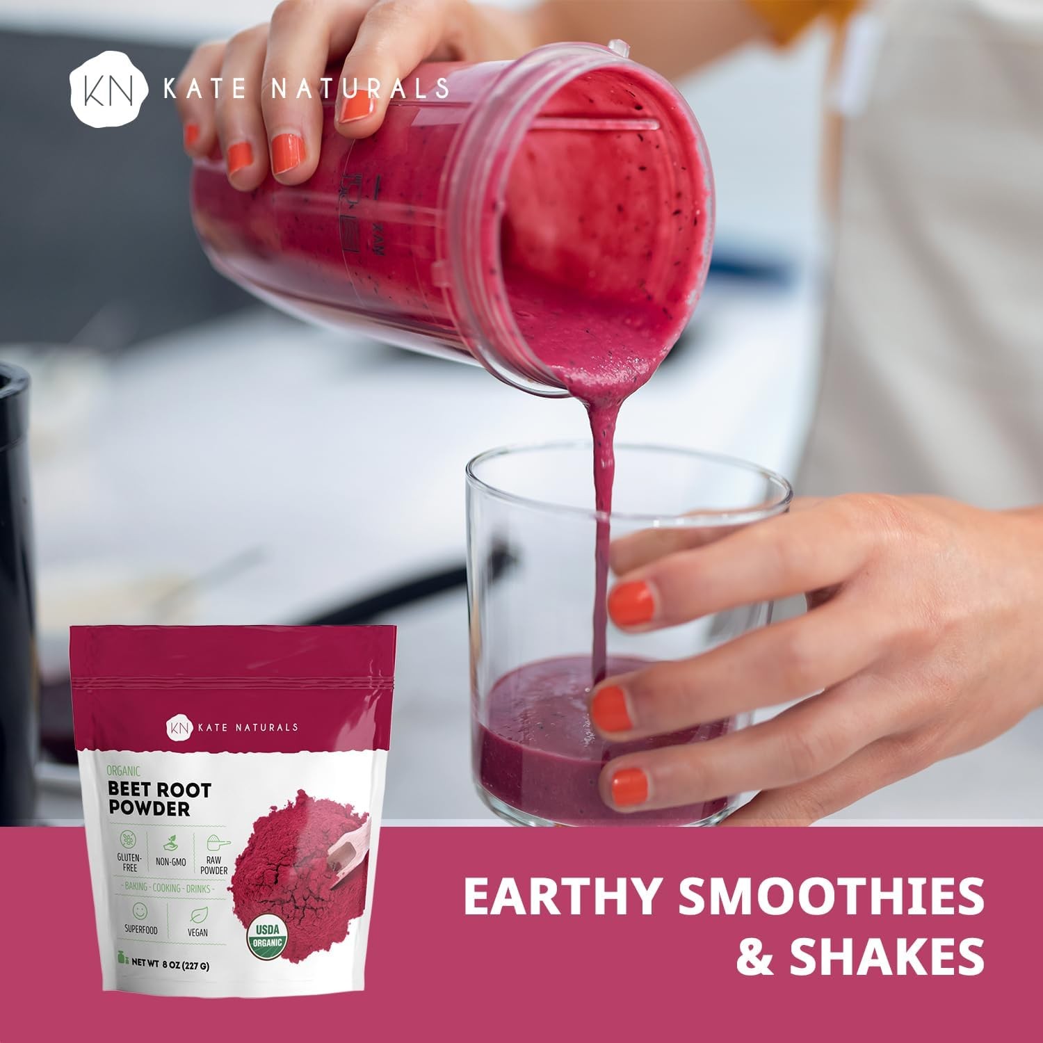 Naturals Organic Beet Root Powder for Smoothies, Baking & Juice. Raw Beetroot