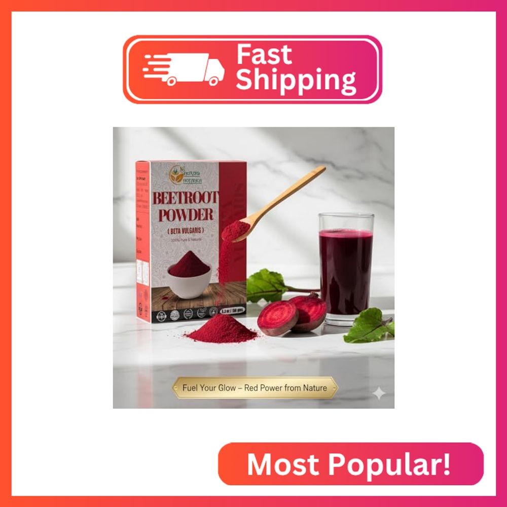 Herbs Botanica Beetroot Powder for Baking and Smoothies | Nitric Oxide Suppement