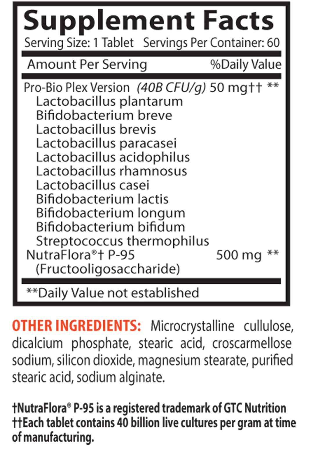 Streptococcus Thermophilus – Probiotic Complex 40 Billion CFUs – Energy Levels 6