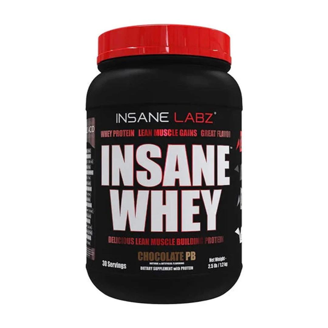 Insane Labz Insane Whey,100 Muscle Building CHOC PB 2LB