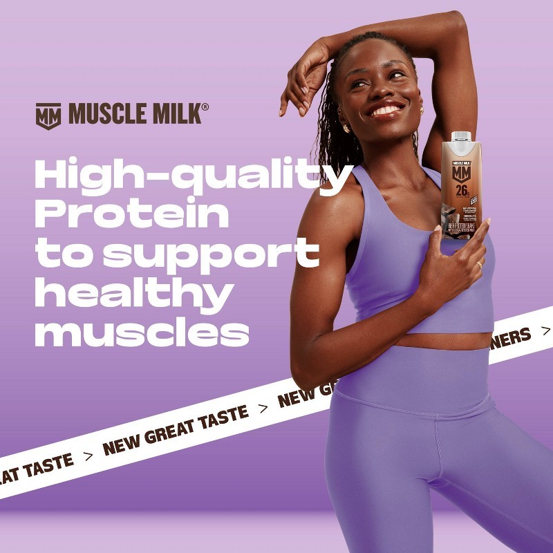 Muscle Milk Pro Chocolate Protein Shake 33g, 4pk/12oz, Ready to Drink