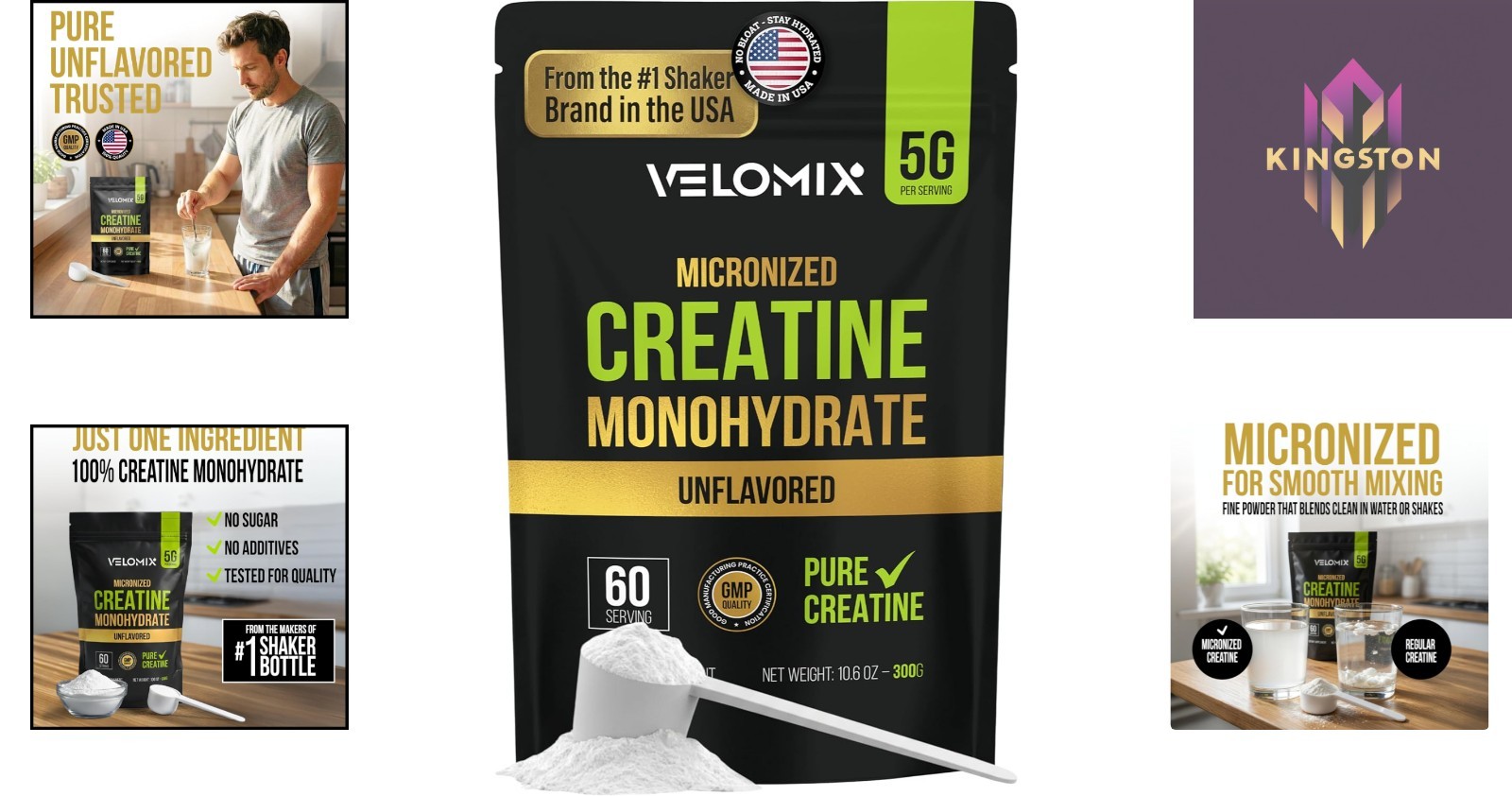 Micronized Creatine Monohydrate Powder 5000mg – 60 Servings for Muscle Growth
