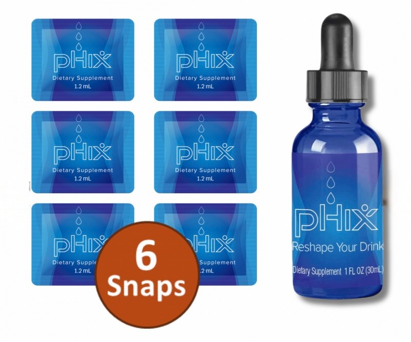 pHix – 1 oz Bottle (25 Servings) + 6 Snaps