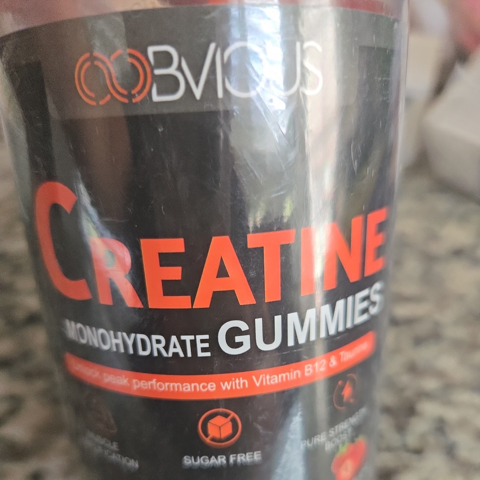 Oobvious Creatine Monohydrate Gummies 5000mg 120 Count Strawberry 2-Pack 06/26