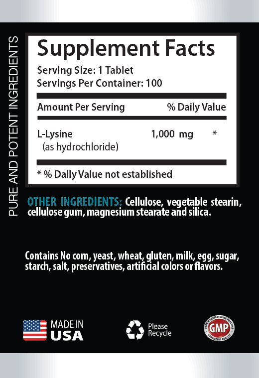 fat loss – L-LYSINE 1000mg 2 Bot 200 Tabs – weight loss accessories muscle build