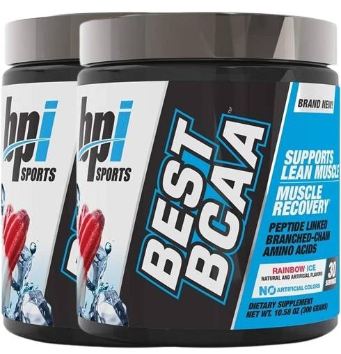 BPI Best BCAA 30 Servings Rainbow Ice – 2 Pack Exp 07/30/2026