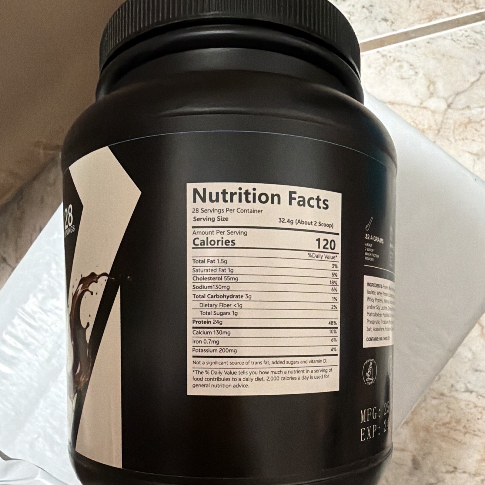 Whey Protein Powder Original Flavor 2 lb (907 g) 28 Servings for Muscle Gain