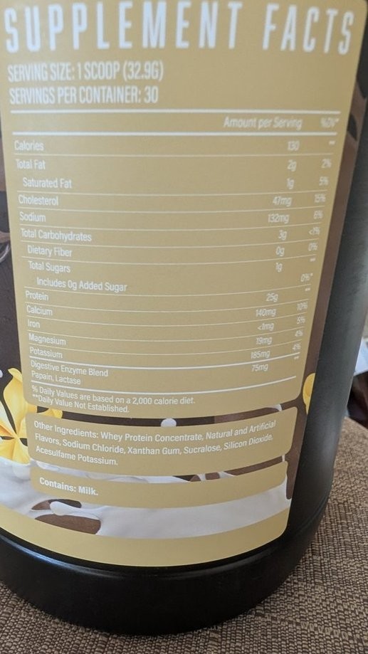 Huge Whey Protein Powder for Muscle Gain – 25g Protein – Vanilla Milkshake