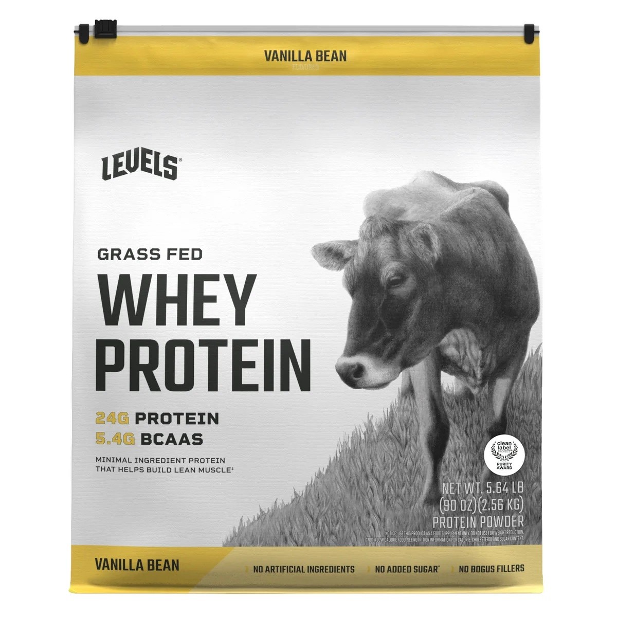 Levels Grass Fed Whey Protein, Vanilla Bean, 5.64 Pounds