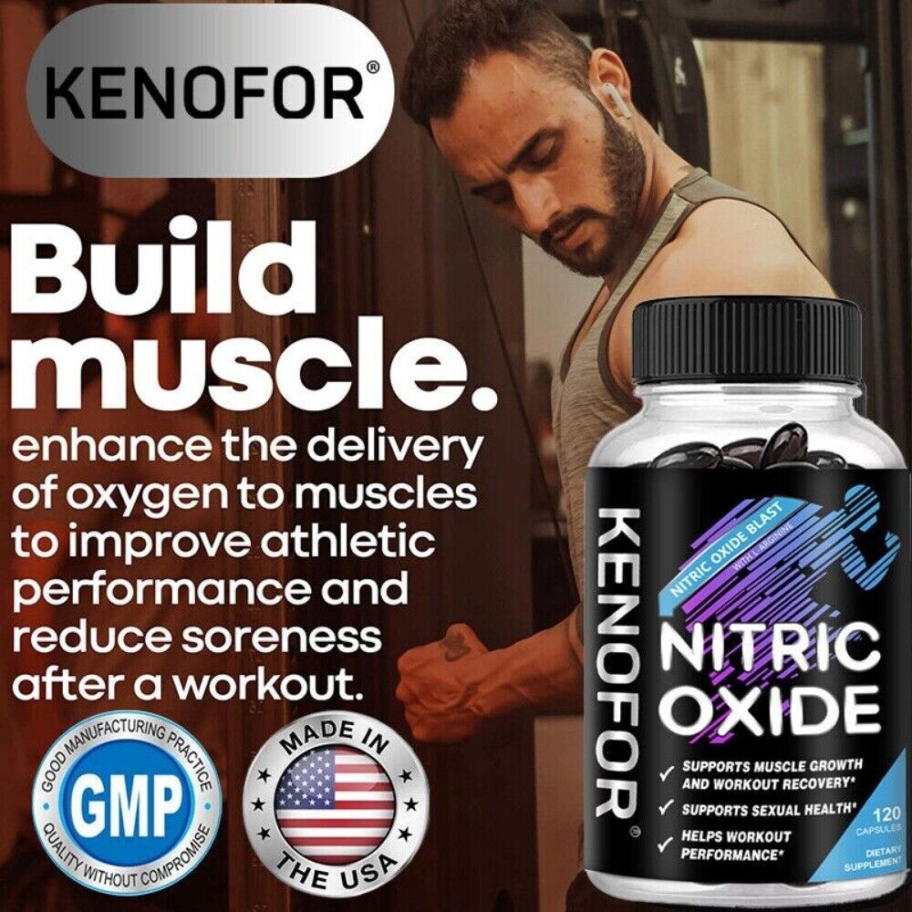 Nitric oxide Capsules 1200 mg | Regulating Vascular Tension | 120 Capsules