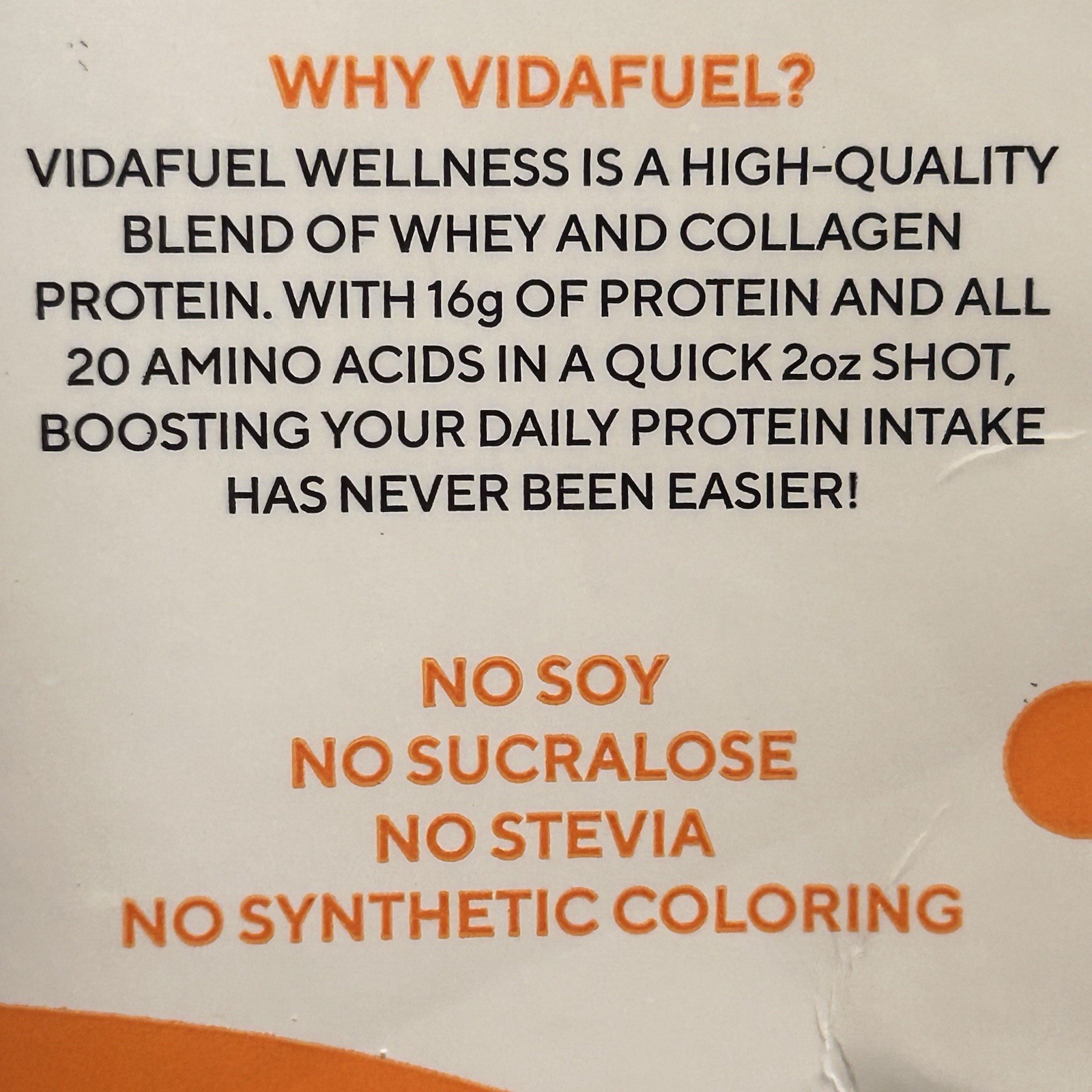 Vidafuel Wellness Protein Drink Citrus Burst 32 oz ~ 16 Servings Carton Exp:1/27