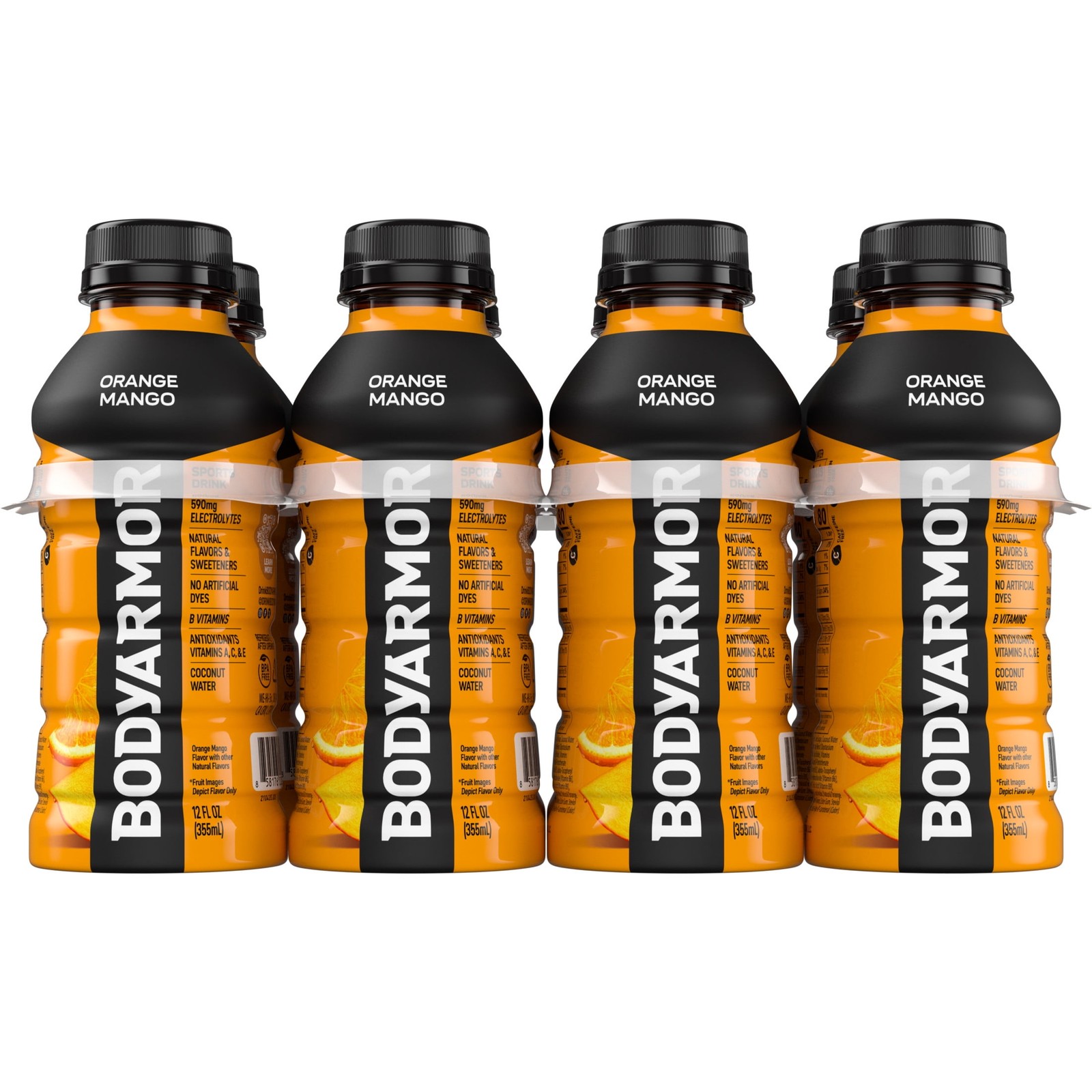 BODYARMOR Orange Mango Electrolyte Sports Drink, 12 fl oz, 8 Pack Bottles