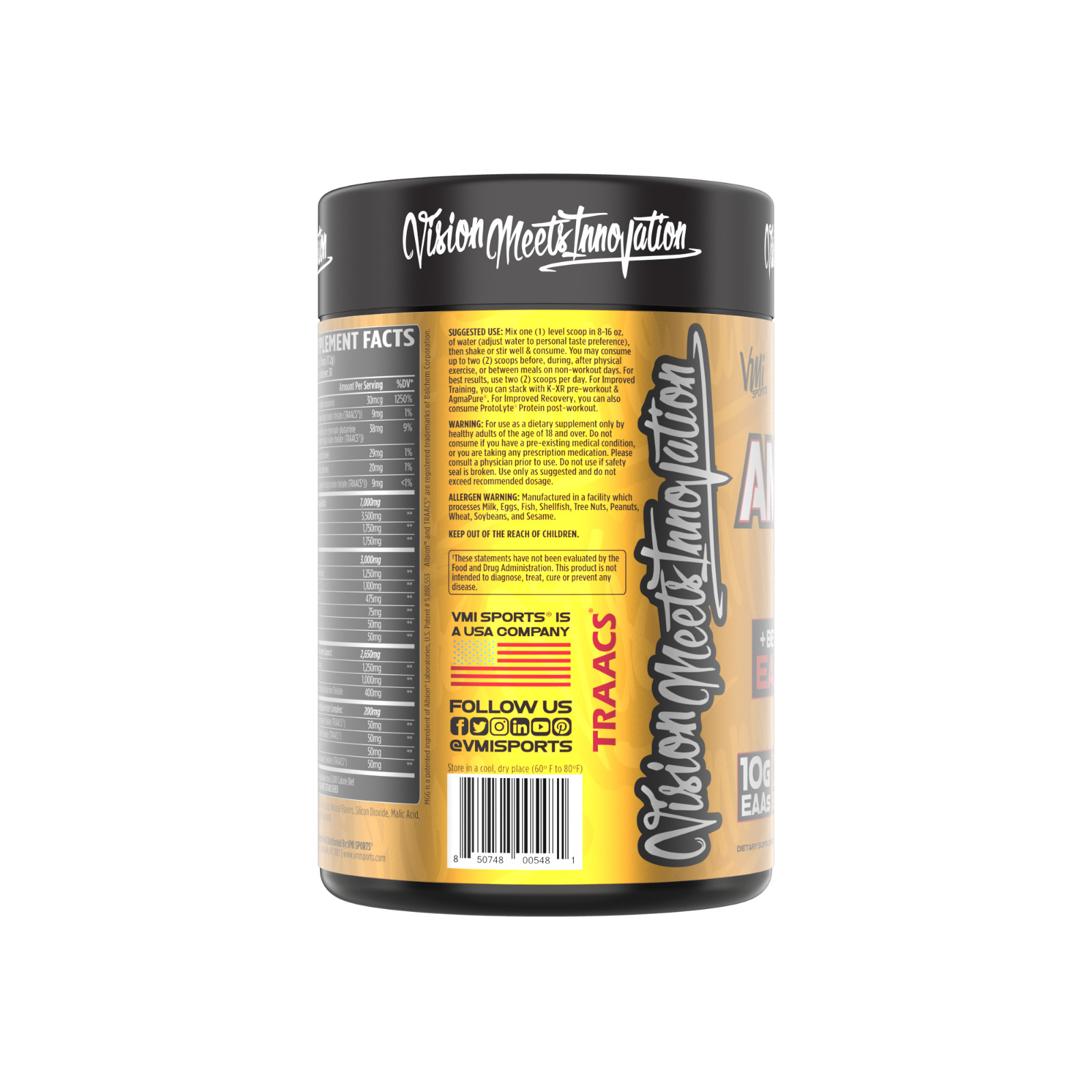 Aminogex Ultra BCAA Powder, Tropical Mango, 30 Servings