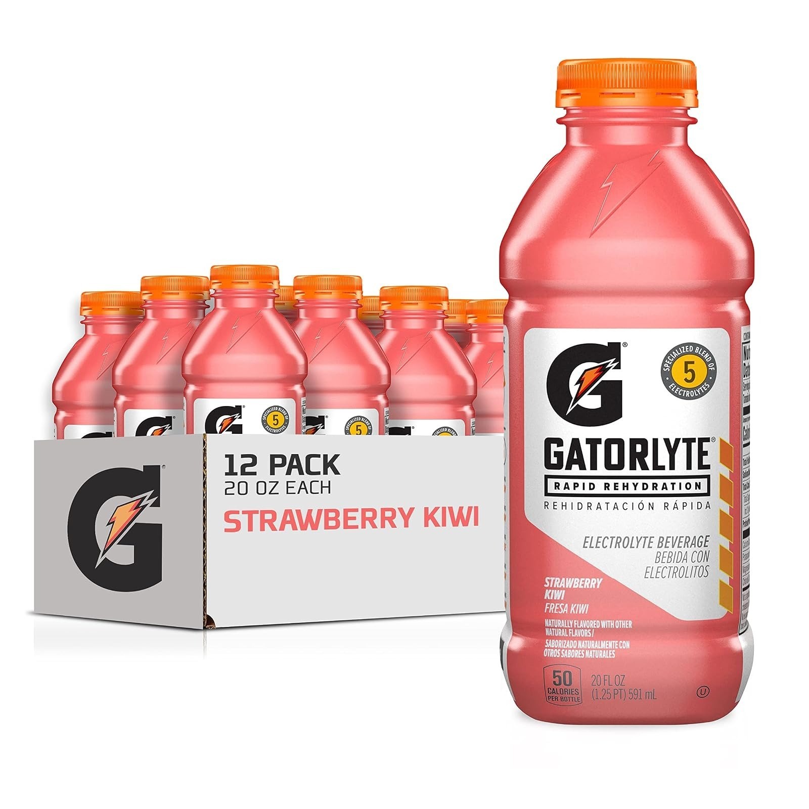 Rapid Rehydration Electrolyte Drink, Glacier Freeze, 20 fl oz Bottles (12 Pack),