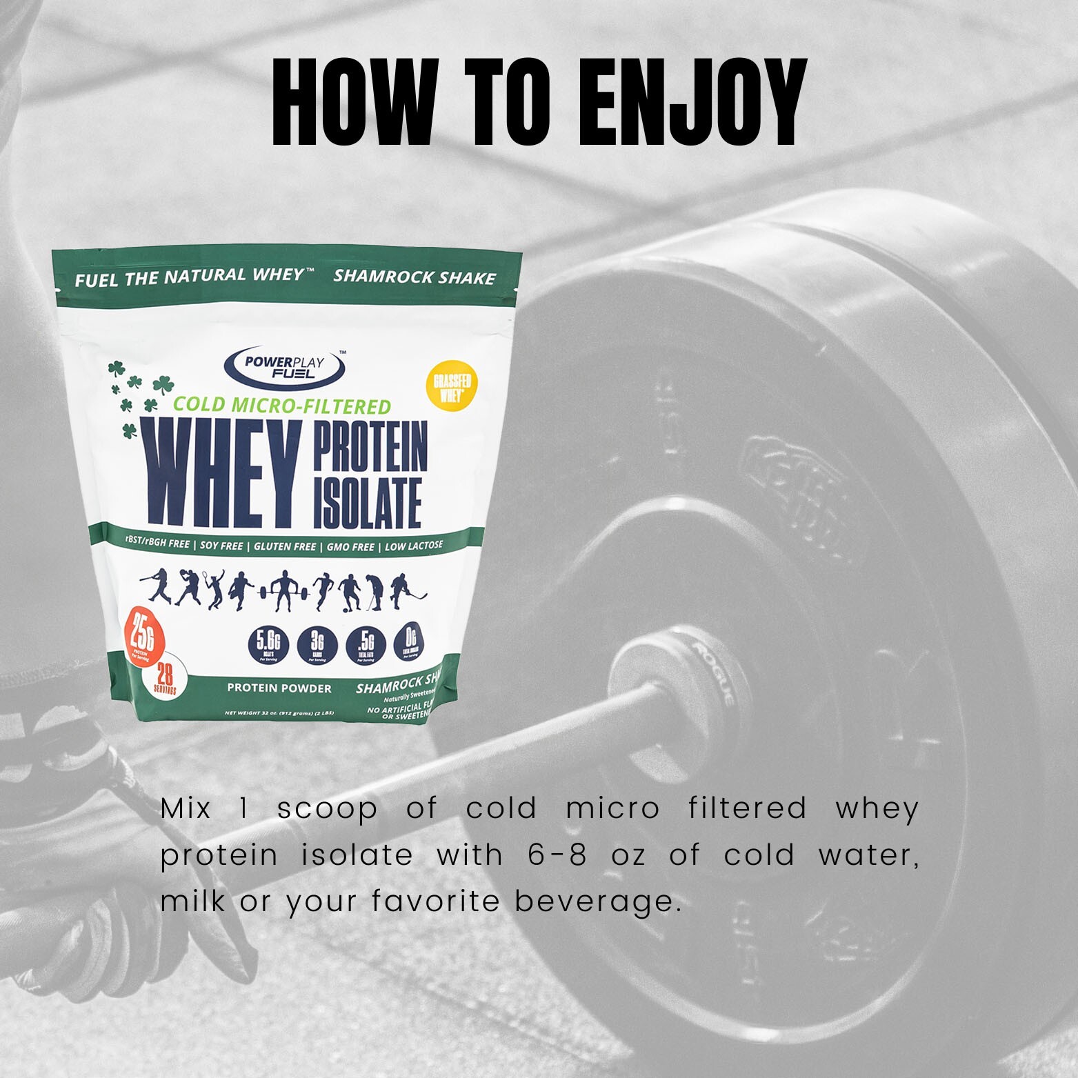 Power Play Fuel Cold Micro-Filtered Whey Protein Isolate Powder – Shamrock Shake