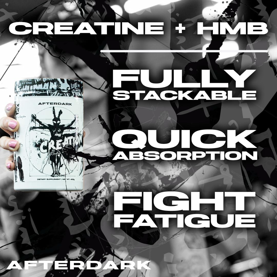 AFTERDARK Supplements Creation – Creatine + HMB Powder | 6 Forms of Creatine …
