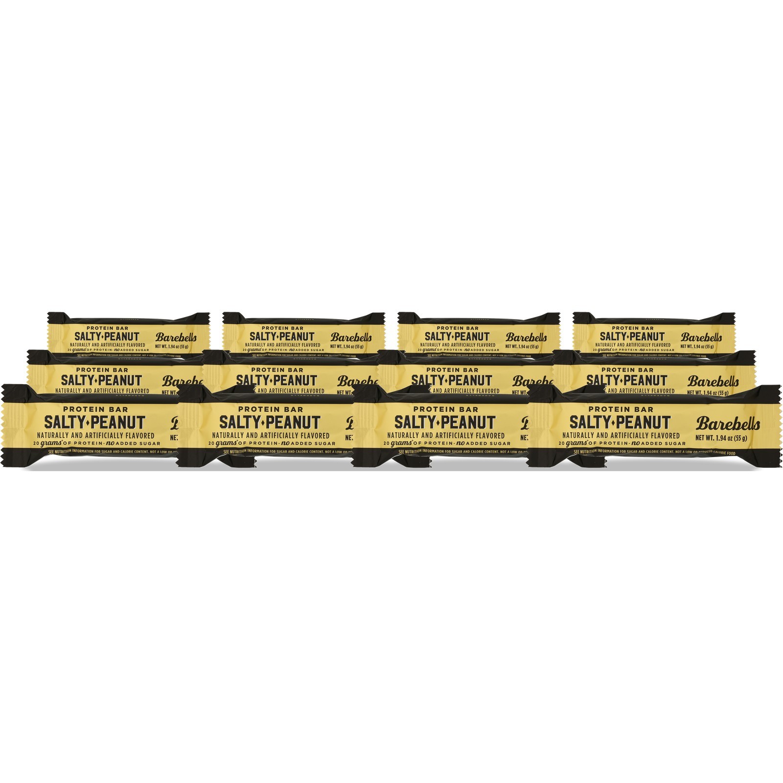 Barebells Salty Peanut Protein Bar 1.94 Oz Snack 12 Pack