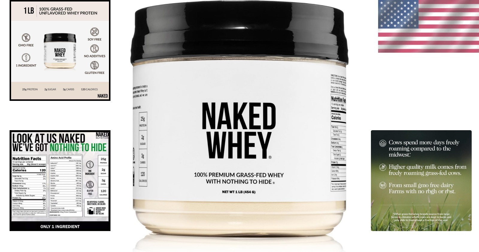 All Natural 1Lb Whey Protein – 15 Servings of Clean, Cold-Processed Nutrition