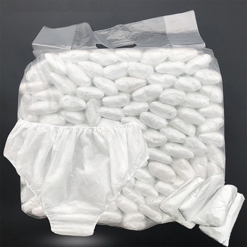 10x Disposable Underpants White Double Woven Paper Briefs Unisex Underwear D-dx