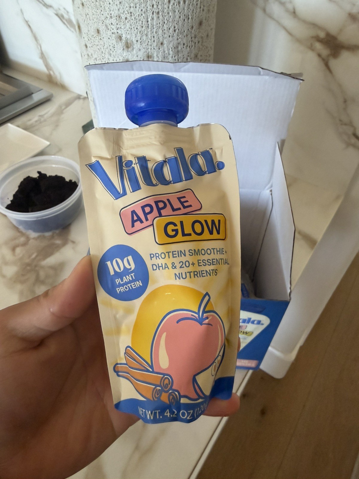 Vitala Organic Protein Smoothie | 10g Protein, 135mg DHA, USDA Organic | Apple