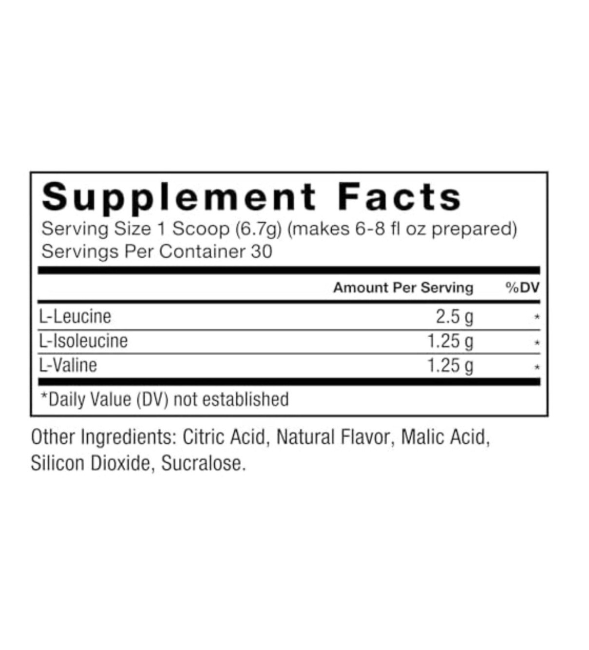 Force Factor BCAA Powder Cherry Limeade 30 Serv 7.1 oz 5g Dose