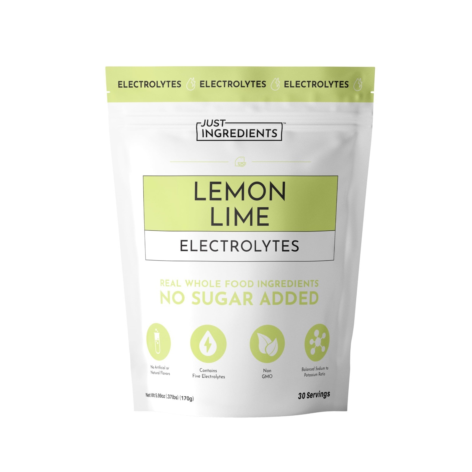 Lemon Lime Electrolyte Drink Mix – 30 Servings, Hydration Boost with Coconut Wat