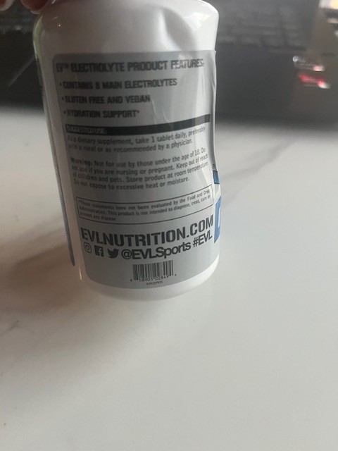 EVLution Nutrition Electrolyte Volumizing Hydration Tablets 60 Servings 10/25
