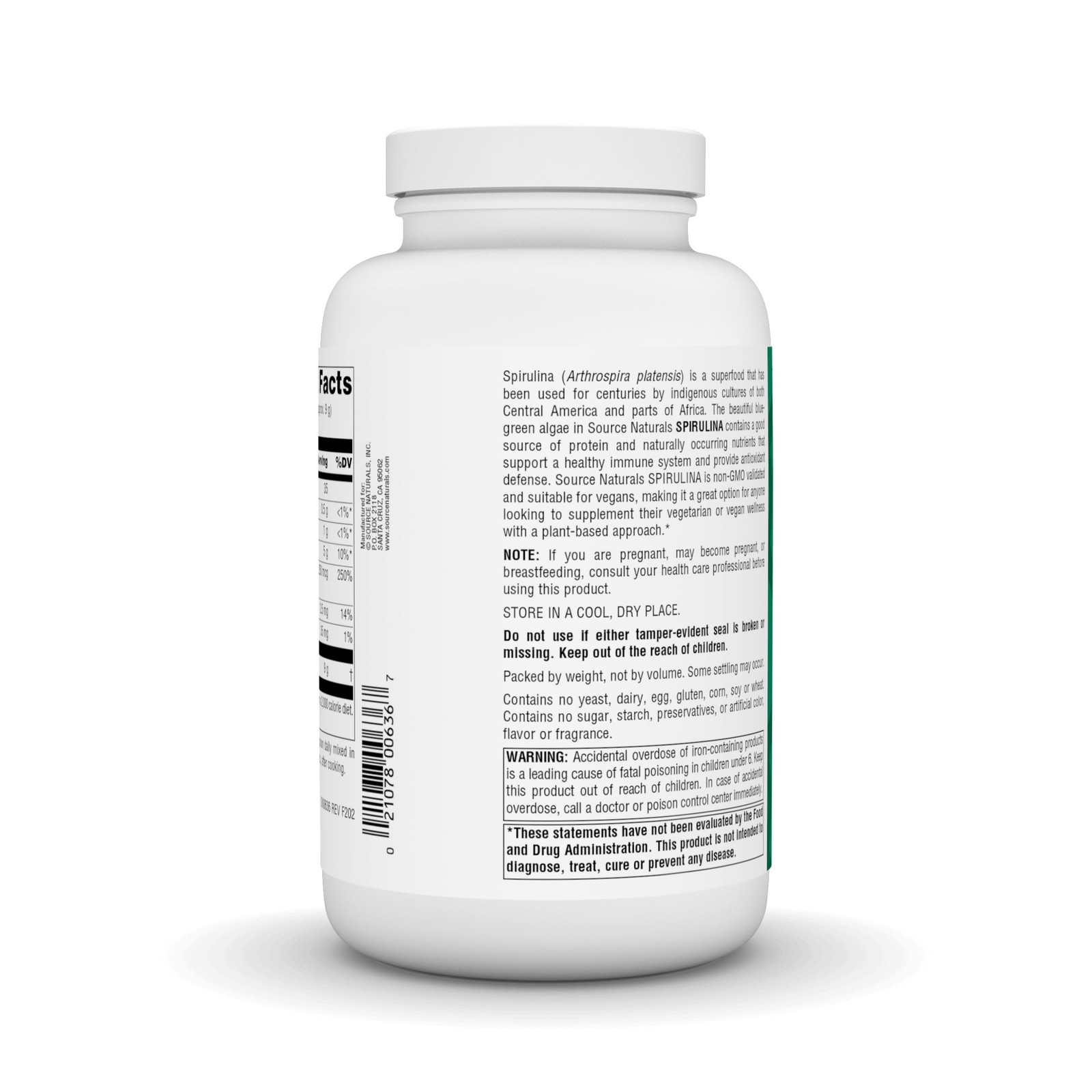 Source Naturals Spirulina for Immune System Support 8oz Powder