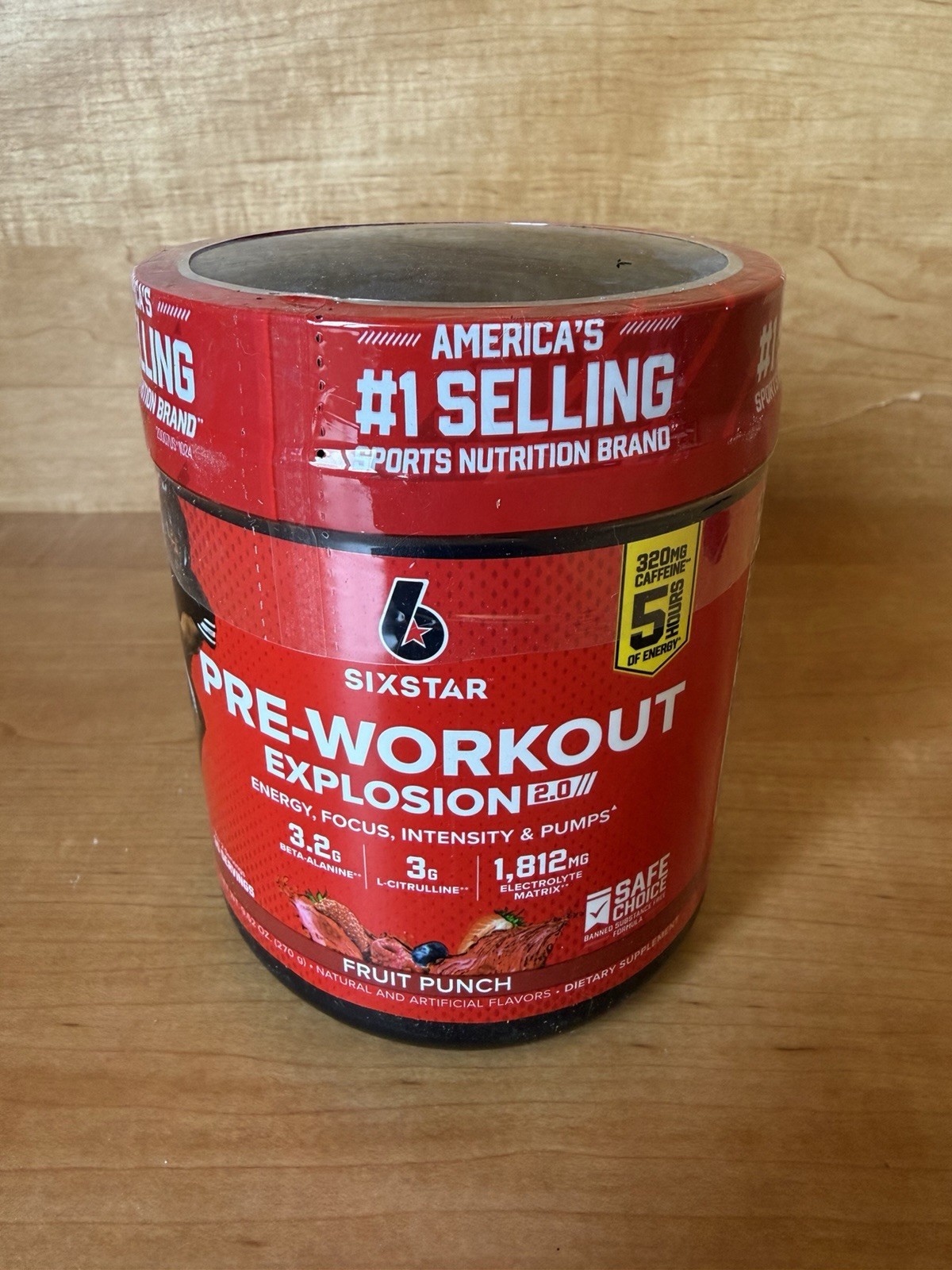 Six Star Pre-Workout Explosion 2.0 Fruit Punch 9.52 oz Extreme Energy Exp 06/27
