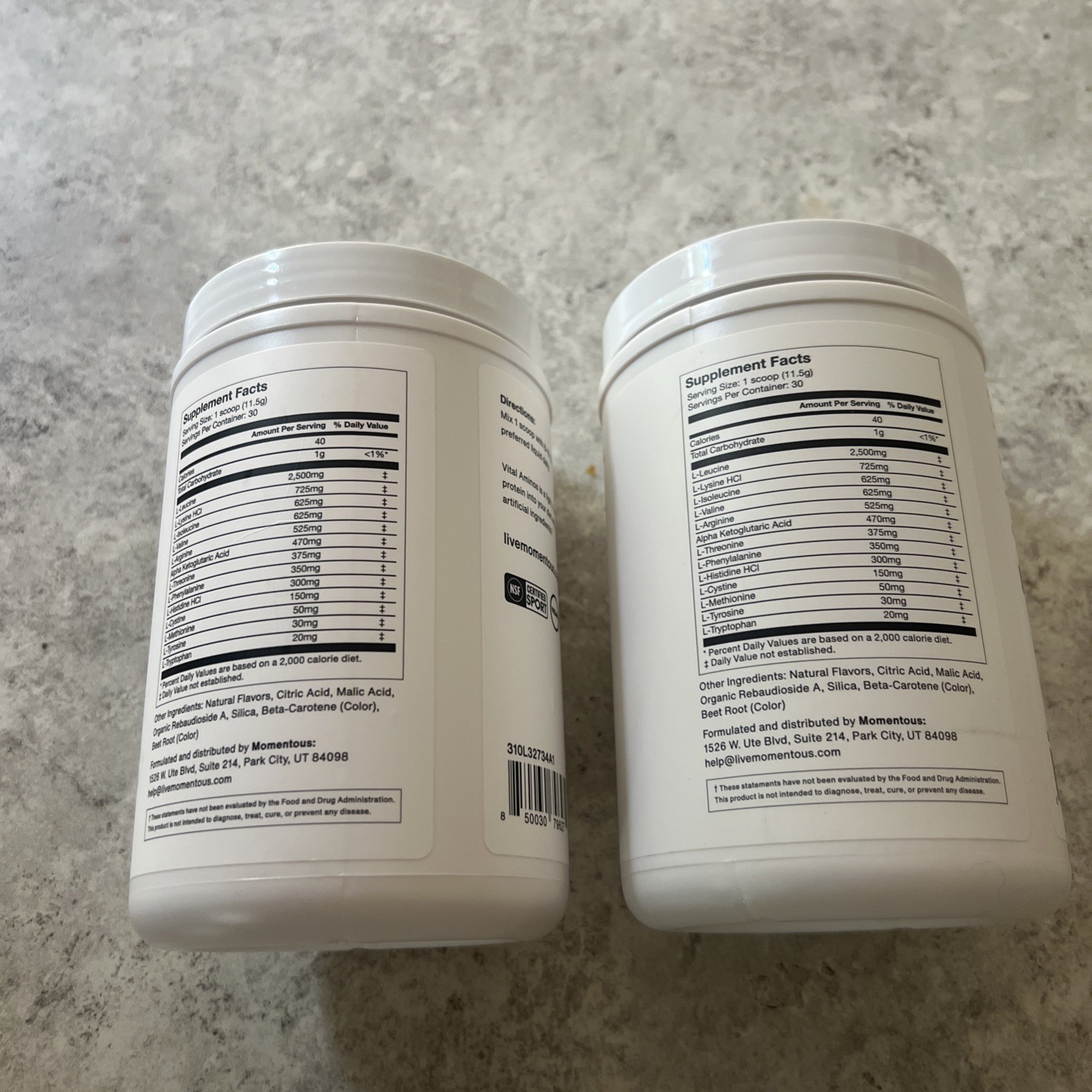2X Vital Aminos Powder Supplement – BCAA & EAA – Tropical Punch – NSF Certified