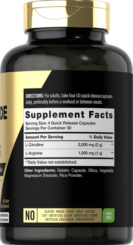 120 Pills Oxido Nitrico L-arginina Extra Fuerte Para Aumentar Energia Muscular