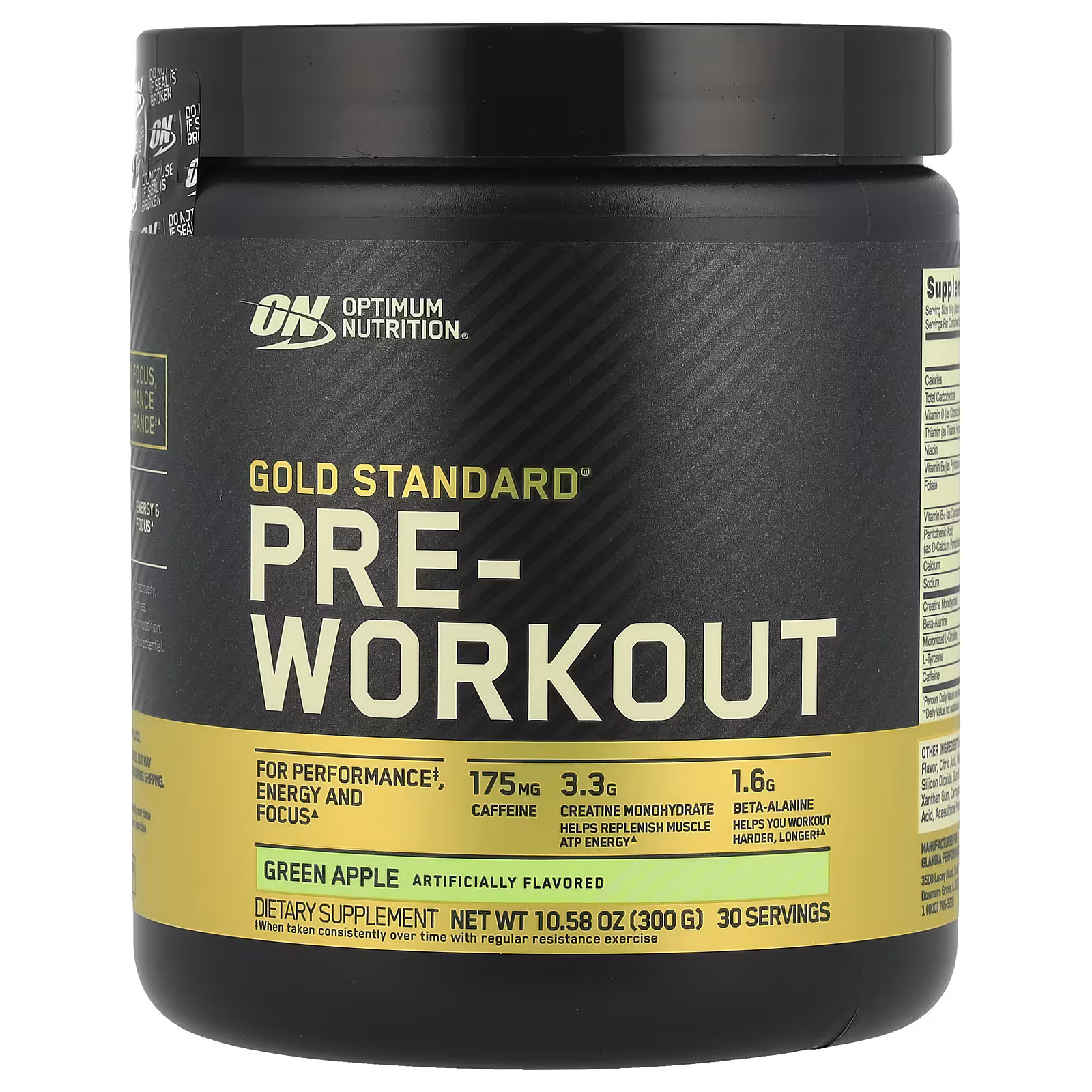 2 X Optimum Nutrition, Gold Standard Pre-Workout, Green Apple, 10.58 oz (300 g)