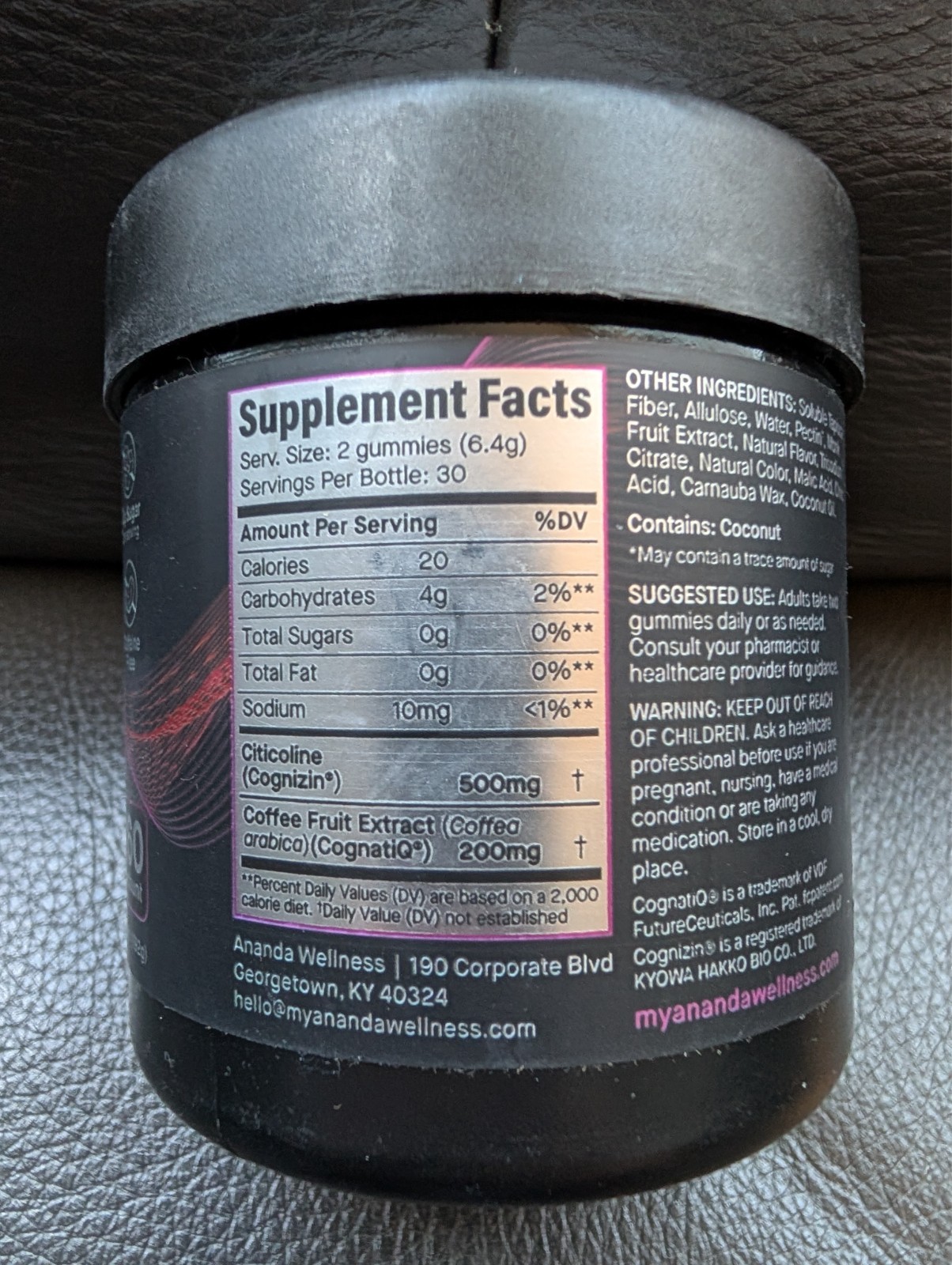 Ananda Wellness Focus & Memory Gummies – Brain Supplements for Memory and Focus