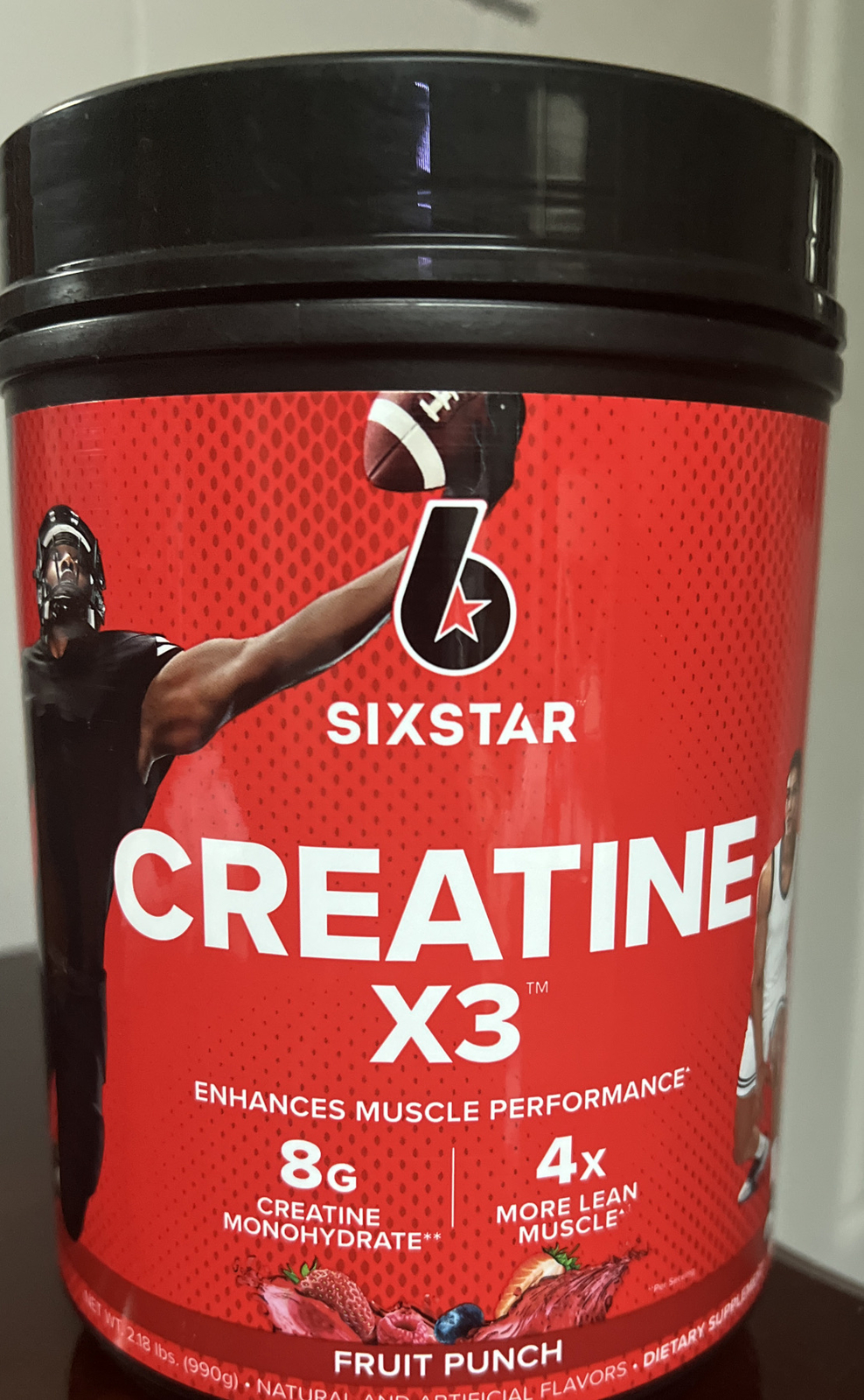 Six Star Creatine X3 Enhances Muscles & Strength, Fruit Punch – 2.18 lbs.
