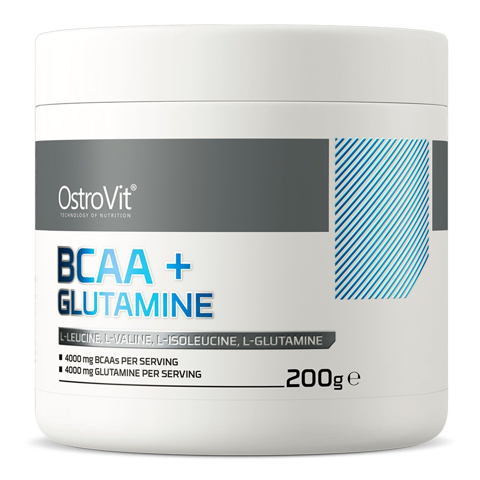 BCAA + GLUTAMINE 200g – Top anti-catabolic formula no sugar pure amino acids