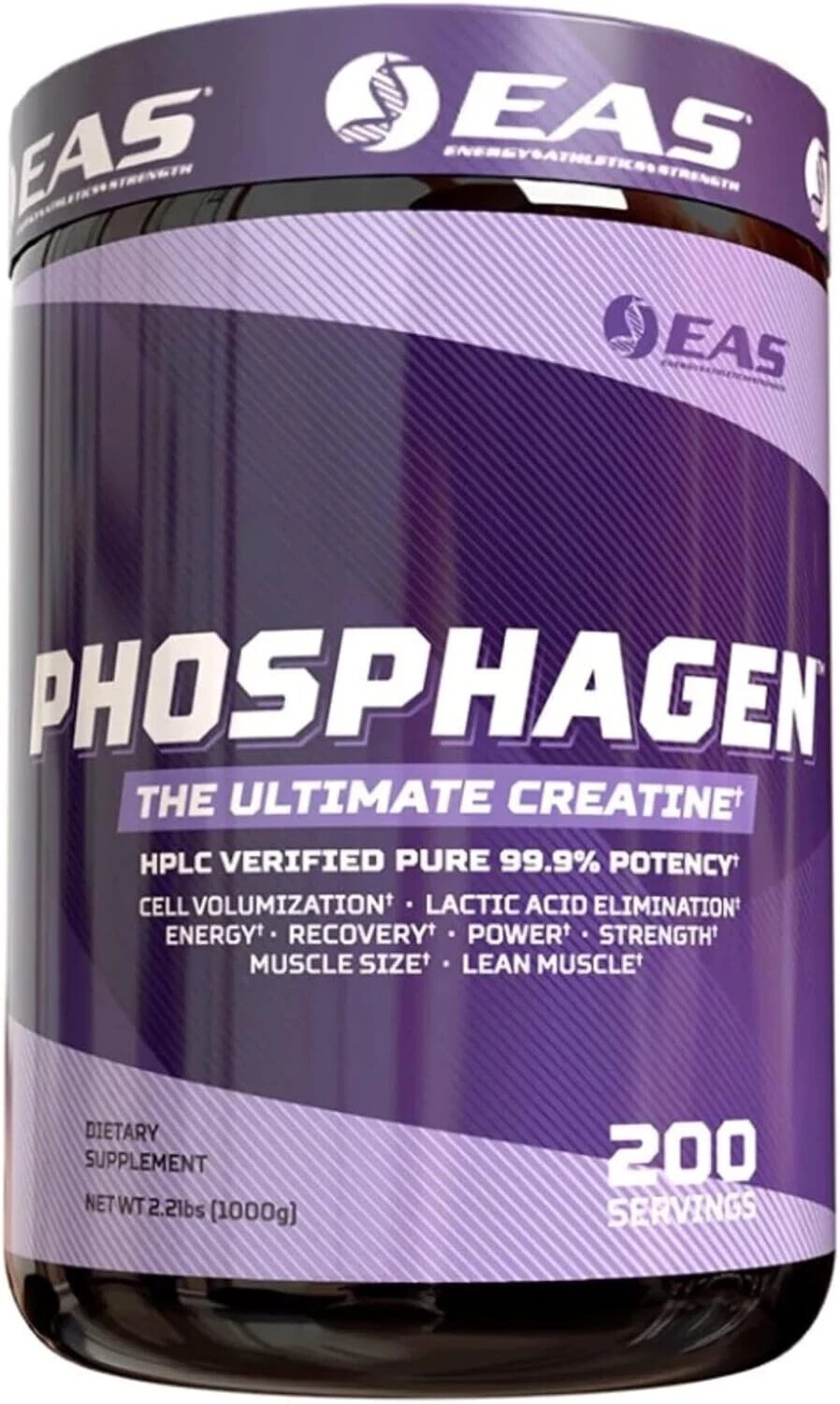 EAS Phosphagen Ultimate Creatine Monohydrate 99.9% Pure 200svg Unflavored New