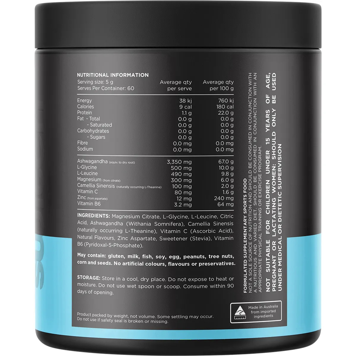 New Switch Nutrition Adrenal Magnesium Support Formula Lemonade 300g