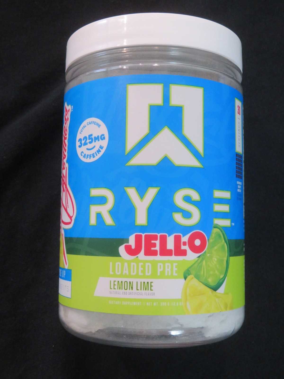 Ryse Up Supplements Jell-O Loaded Pre Workout Lemon Lime 13.8 Oz 30 Servings