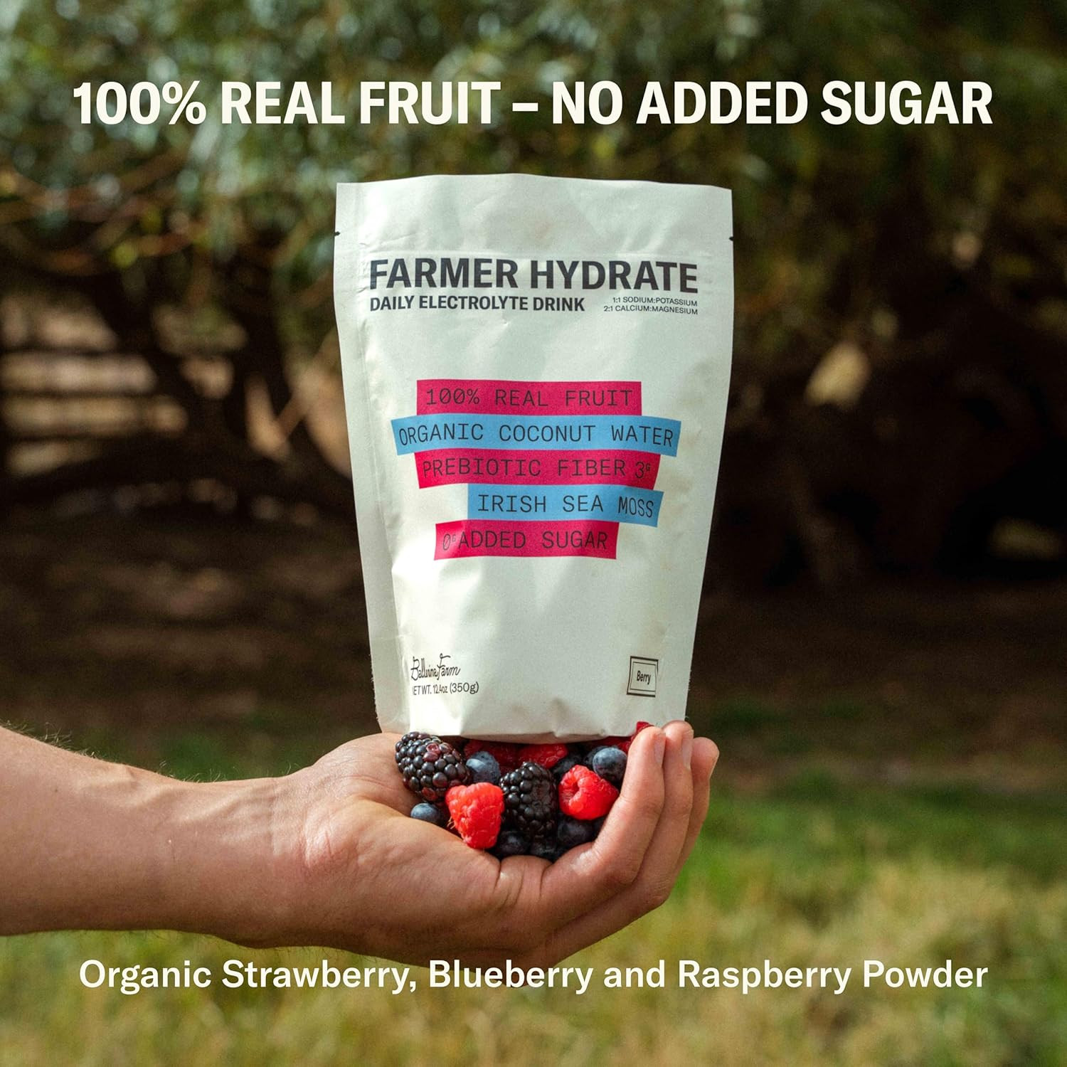 Farmer Hydrate, Daily Electrolytes Powder, Hydration Drink Mix with Organic Coco