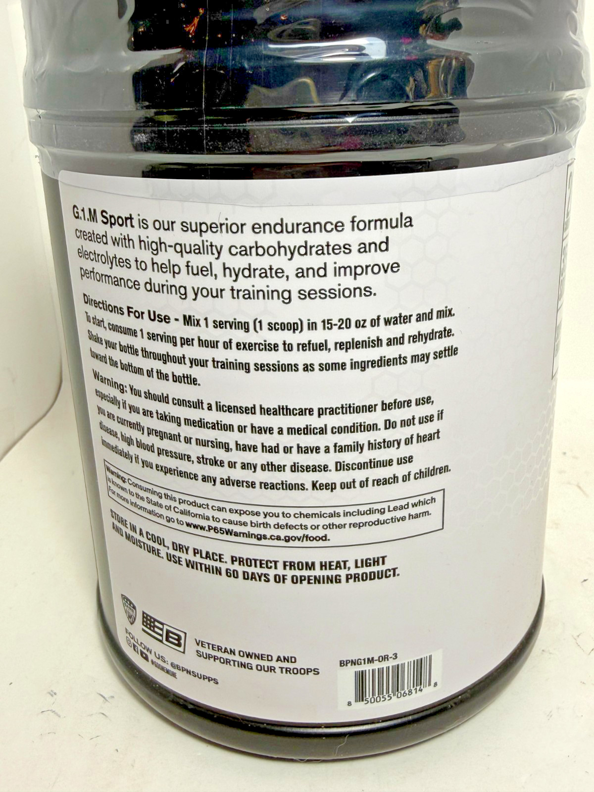 Bare Performance Nutrition BPN G.1.M Endurance Pre-Workout 21.4 oz ORANGE