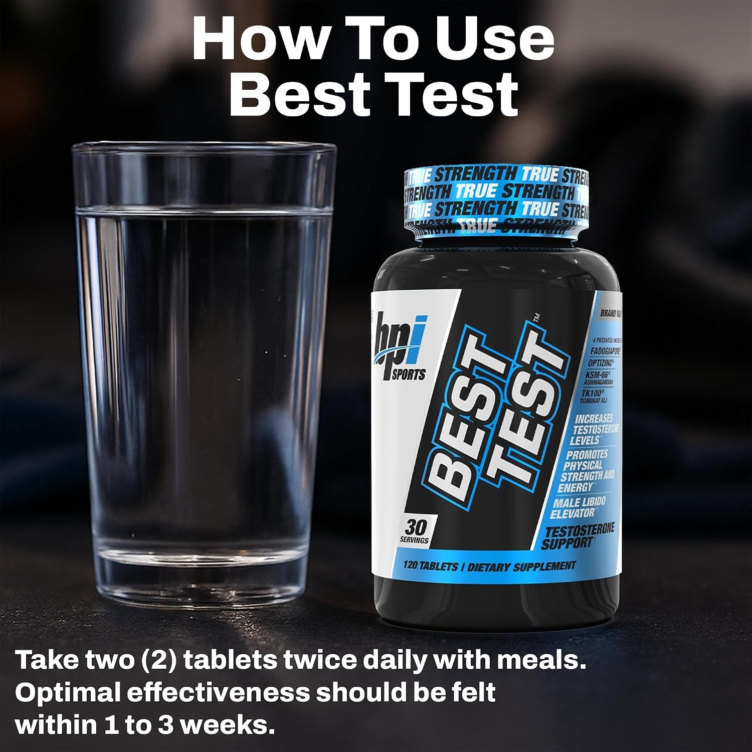 BPI Sports Best Test – Testosterone Booster for Muscle & Energy Support, 30 Serv