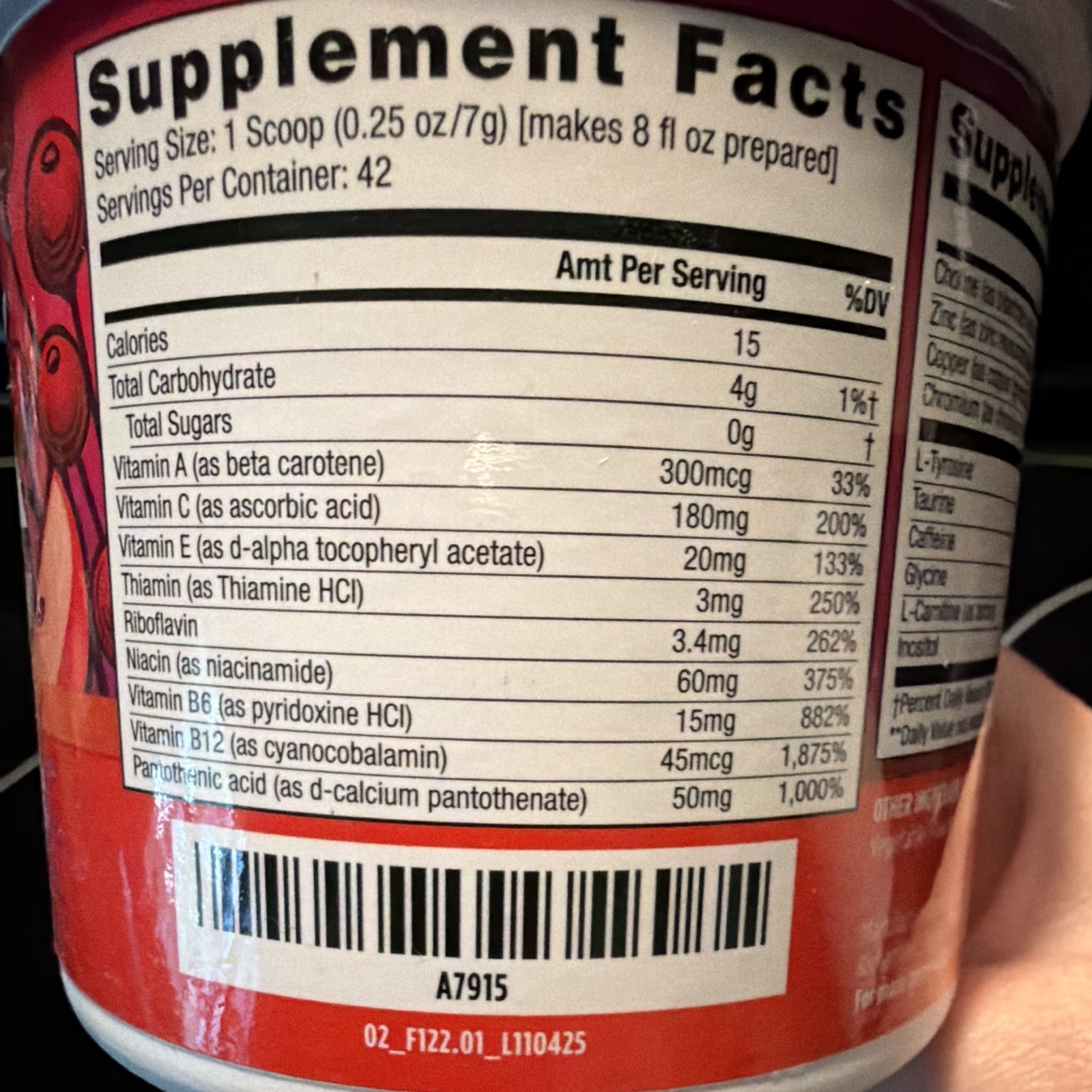 LOT OF 5 AdvoCare Spark Cranberry Apple Spice Energy Powder, 42 Servings